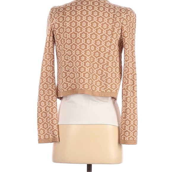 Frenchi Tan and Cream Patterned Cardigan - Picture 2 of 6